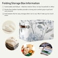 thumbnail image 5 of GZHJMY 2 Pack Foldable Rectangular Storage Baskets,Fabric Shelves Storage Bins with Leather Handles for Organizing Closet Clothes, Toys, Towels, Bedroom, Bathroom, Nursery, Office, Floral Watercolor, 5 of 7