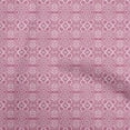 thumbnail image 1 of oneOone Cotton Cambric Pink Fabric Asian Ikat Sewing Fabric By The Yard Printed Diy Clothing Sewing Supplies 42 Inch Wide, 1 of 4