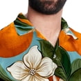 thumbnail image 5 of Tangerine Men's Short Sleeve Beach Shirts, Casual Poplin Button Down Shirt, Summer Casual Printed Unisex Shirts, 5 of 6