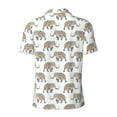 thumbnail image 4 of Rocae Indian Elephant for Men's Short Sleeve Polo Shirt, Quick Drying Performance Moisture Wicking Sports Men's Golf Shirt 4X-Large, 4 of 9
