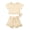 Beige, variant on Vedolay Girls Shorts Sets 2 Piece Summer Girls T-shirt+short-sleeved two-piece sportswear summer short-sleeved clothing suit,Beige 12-18 Months