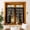 47-Black, variant on Faty-T Lace Cafe Curtains Privacy Mini Curtain for Bathroom Window Front Door, Elegant Short Half Scalloped Cabinet Curtains for Small Windows