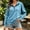 Blue, variant on Hueoook Zip Up Womens Hoodies Pullover Trendy Quarter Zip Hooded Sweatshirt with Split Hem Loose Fit Pullover Sweatshirt Wine L