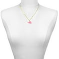 thumbnail image 2 of Delight Jewelry Acrylic Hot Pink Cheer Megaphone - Gold-tone Class of 2026 Delicate Bar Necklace, 18.75", 2 of 4