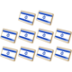 thumbnail image 1 of 10uds. Broche decorativo con insignia de Metal de bandera israelí para hombres y mujeres, traje de sombrero (25x15MM), 1 of 2
