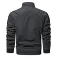 thumbnail image 4 of Vedolay Jacket Coat Long Sleeve Coats for Men Solid Casual Zipper Warm Jacket Black,5XL, 4 of 4