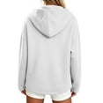 thumbnail image 6 of SYwaren Zip Up Sweatshirt for Women Oversized Hoodie Full Zip Long Sleeve Casual Tops, 6 of 6