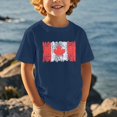thumbnail image 3 of T-Shirt Drapeau Canadien Filles Drapeau Canadien Feuille d'Érable Imprimée Col Rond Manches Courtes Tee Enfants Fête Nationale Décontracté Patriotic 1st July Patriotic Feuille d'Érable Canadienne Graphique Manches Courtes Tee, 3 of 5
