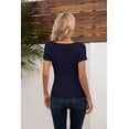 thumbnail image 4 of Vafful Womens Tops T-Shirts Short Sleeve Fashion Summer Fall Clothes One Piece Cutout Tops Long Sleeve Ribbed Slim Fitted Shirts Tee Tshirts S-XL, 4 of 7