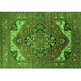 thumbnail image 1 of Ahgly Company Indoor Rectangle Oriental Green Industrial Area Rugs, 2' x 5', 1 of 4