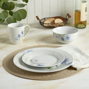 Tabletops Gallery 16 Piece Wildflower Round Floral Porcelain Dinnerware Set, Service for 4