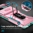thumbnail image 5 of Dteck for Google Pixel 7A Case with Slide Camera Cover,Magnetic Rotated Kickstand Rubber Case Hard PC Camera Protection Military Grade Shockproof Heavy Duty Protective Cover,Pink/Mint, 5 of 8