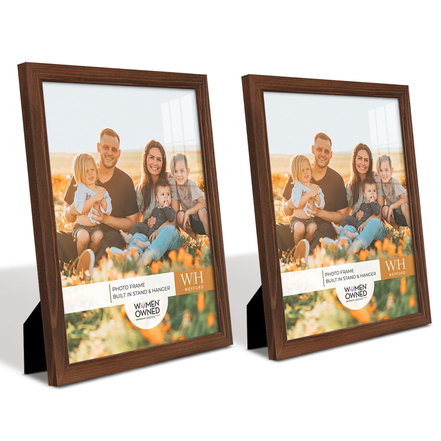 Woodgrain 11 in. x 14 in. Chestnut Picture Frame (Set of 2)