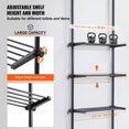 thumbnail image 3 of Over The Toilet Storage 4 Tier Adjustable Bathroom Organizer Low Carbon Steel 53 to 132 Inch Tall Shelf Rack Easy Assembly Laundry Space Saver for Small Rooms Fits Most Toilets, 3 of 6