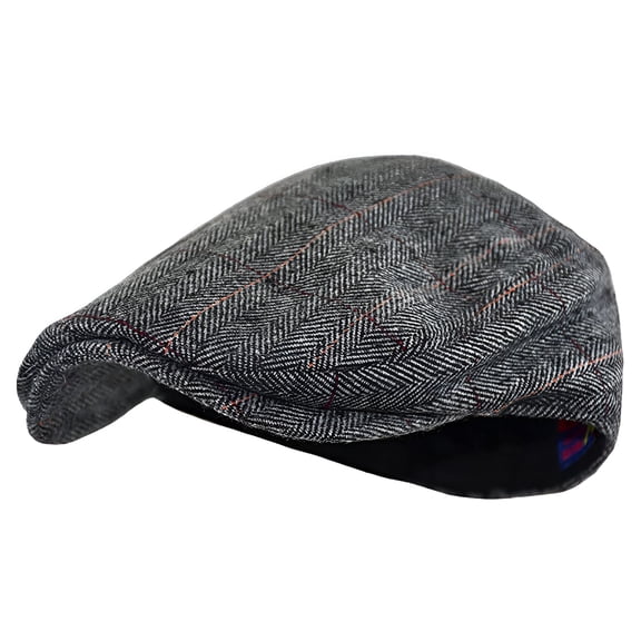 TELOLY Hats for Men Classic Herringbone Tweed Wool Blend Newsboy Ivy Multi-Color Newsboy Cap for Men