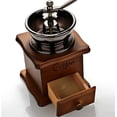 thumbnail image 4 of Wooden Manual Coffee Grinder Vintage Style Hand Coffee Mill Burr Coffee Grinder with Ceramic Hand Crank,Wooden Manual Coffee Grinder Cleaning Brush (Dark Brown Upgraded Version), 4 of 4