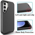 thumbnail image 4 of Galaxy S24 Plus Case S24+ Plus Case for Samsung Galaxy S24 Plus Case Military Drop Shockproof  Rugged 3 in 1 Protection Cover for Galaxy S24+ Plus Phone Case (Black+Black), 4 of 14