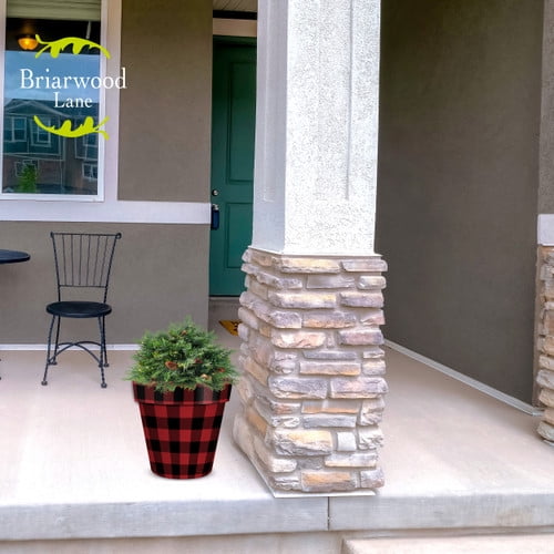 Briarwood Lane Red and Black Buffalo Check Medium Planter