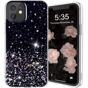 Dteck Glitter Case For iPhone 12 Pro Max 6.7" for Women Girls - Bling Shiny Sparkling Girls Phone Case Protective Soft TPU Cover, Black