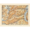 thumbnail image 3 of Baedeker 18x15 Black Modern Framed Museum Art Print Titled - Europe Swiss Italian Border Alps Switzerland Italy, 3 of 5