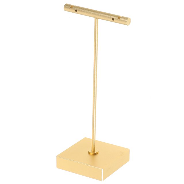 VERDANVERSE Organizador De Aretes De Metal Dorado Con Base Resistente Para Uso En Escritorio