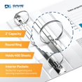 thumbnail image 2 of shiyou-QuickFit Classeur Légal pour Paysages, Anneau Rond, 8 1/2 Pouces par 14 Pouces, Anneau Rond, Blanc, 2 of 4