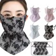 thumbnail image 3 of Floral Sunscreen Mask Sunscreen Mask Long Full Face Neck Protection Neck C3, 3 of 8
