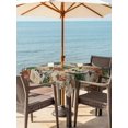 thumbnail image 2 of Outdoor Tablecloth with Umbrella Hole and Zipper, Beige Woode Christmas Square Table Cloth 60x60 Inch Waterproof Tablecloth, Xmas Tree Gingerbread Snowman Winter Picnic Table Cover for Patio Camping, 2 of 7