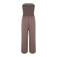 thumbnail image 5 of WTXUE Jumpsuits | Womens Casual Loose Overalls Sleeveless Wide Leg Long Pant Rompers with Pockets | 1 Piece Brown XXL, 5 of 6