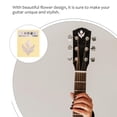 thumbnail image 3 of OULII Flower Design Guitar Headstock Sticker White Decal Easy Application for Guitar Decor, 3 of 5