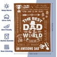 thumbnail image 5 of Gifts for Dad Gifts for Dad from Daughter Son Father''s Day Birthday Gifts for Dad Gifts for Dad Who Have Everything Christmas Valentine''s Day Gifts for Dad Best Dad Ever Gifts Blanket 50"x60" Yellow, 5 of 6