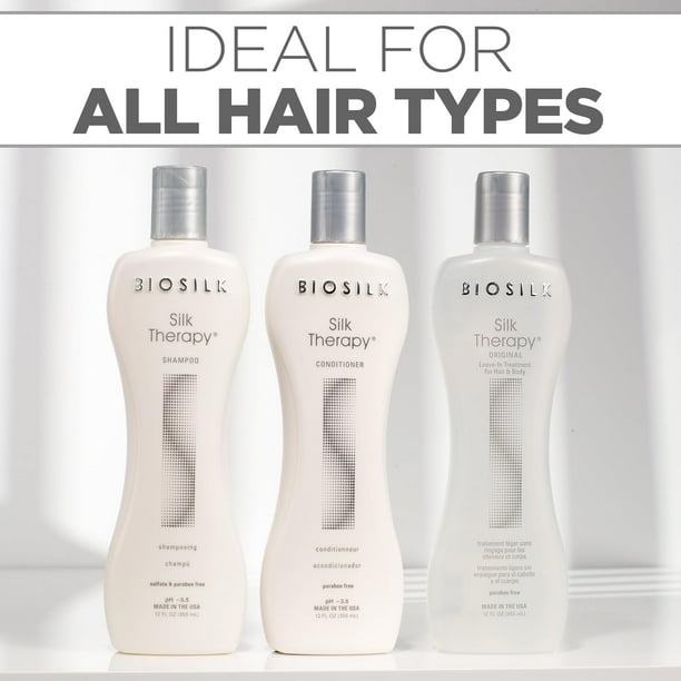 BioSilk 3-Piece Silk Therapy Shampoo, Conditioner & Serum Kit