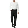 thumbnail image 2 of Lars Amadeus Men's Business Pants Casual Printed Slim Fit Flat Front Dress Pants, 2 of 6
