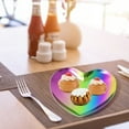 thumbnail image 6 of Dusknt Gold Heart Shaped Jewelry Storage Tray Stainless Steel Candy Dessert Tray Silver, Rack,, 6 of 9