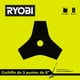 thumbnail image 2 of Cuchilla Para Desbrozadora Ryobi 3 Puntas 8", 2 of 3