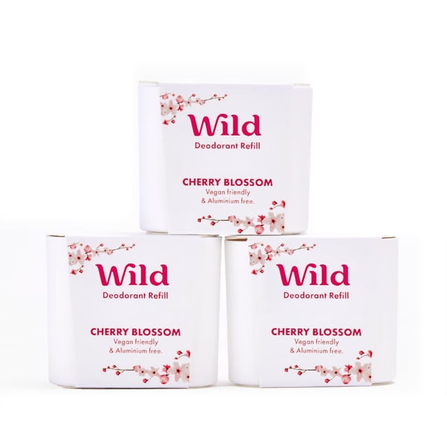 Desodorante de recambio de flor de cerezo silvestre, paquete de tres unidades, 3 x 40 g