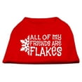 thumbnail image 3 of Christmas Screenprinted Dog Shirt, "All My Friends Are Flakes", 3 of 10
