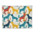 thumbnail image 5 of Orinice Colorful Dog Pattern Tapestry Wall Hanging Unique Style Graphic Tapestries for Home Decor in Living Room Bedroom Apartment Farmhouse Dorm 40x60inch, 5 of 6