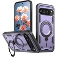 thumbnail image 1 of KOMI Magnetic Case for Google Pixel 9A with Rotatable Ring Holder [Compatible with MagSafe] Military Shockproof Kickstand Protective Case for Google Pixel 9A, Purple, 1 of 5