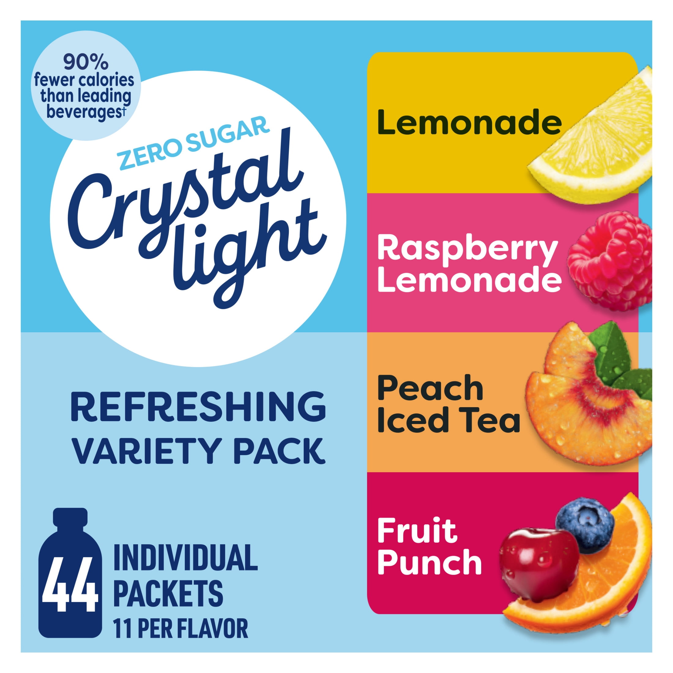 Crystal Light Refreshing Drink Mix Variety Pack, 44 Packets, for