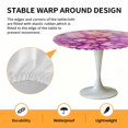 thumbnail image 6 of Watercolor Flower Floral Elastic Fitted Round Table Cover Branch Leaves Colorful Waterproof Outdoor Tablecloth for Holiday Party, Picnic, Patio & Dining Fits Tables Up to 55"-60", 6 of 8