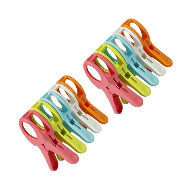 WHAMVOX 10 Pcs Garment Windproof Plastic Clip Quilt Clamps Clothes Hanger Clips 11X6X3CM