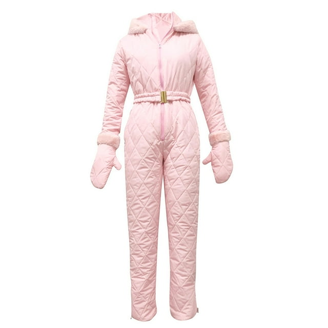aohooy Combinaison de Ski Coupe-Vent et Ajustée pour Femme - Combinaison une Pièce Isolée et Imperméable pour Planche à Neige, Polyester, Combinaison de Ski pour Dame