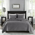 thumbnail image 3 of Home Essence Mercer Faux Velvet Reversible 3 Piece Coverlet Set, 3 of 6