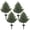Pyramidal Cypress, variant on Artificial Spherical Cedar Topiary Stake (2 Pack), Realistic Evergreen Outdoor Garden Decor with Ground Stakes, No Maintenance Faux Shrubs for Yard, Porch, Easter