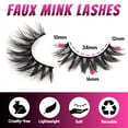 thumbnail image 2 of Lashes 10 Pairs Natural Fluffy False Eyelashes Soft Wispy Lashes 3D Faux Mink Lashes Pack (V07), 2 of 15