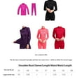 thumbnail image 3 of Sonducket Traje de calzoncillos largos para mujer, conjunto de ropa interior de cuello medio alto para mujer, ropa interior de invierno cálido Ropa interior rojo rosa oscuro, 3 of 6