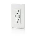 thumbnail image 4 of Enchufe eléctrico Leviton T5638-W Cargador USB tipo A/C de 18 W, 4 of 5