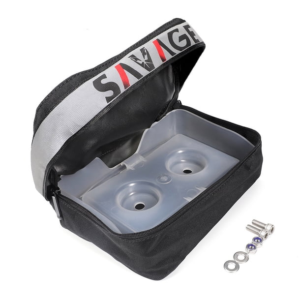 Sidaley Bolsa de herramientas gruesa portátil, multifuncional, negra, solución de almacenamiento compacta y duradera Accesorios para motos