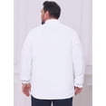 thumbnail image 3 of DARING DIVA Men's Big Tall Dress Shirts Long Sleeve Button Down Office Shirt XL White, 3 of 7